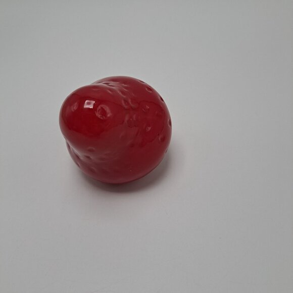 Hand Blown Art Glass Strawberry Vintage Paperweight - Picture 6 of 11
